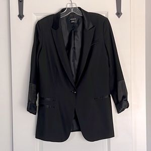 Trouvé blazer with satin detail